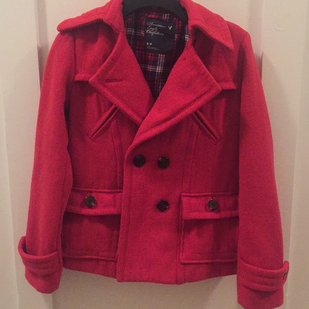 Red Pea Coat